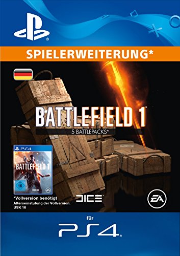 Battlefield 1 Battlepacks x 5 DLC [PS4 Download Code - deutsches Konto] -